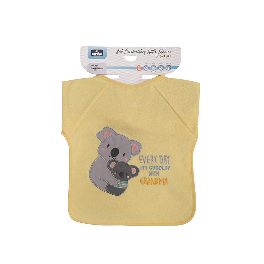 Μακρυμάνικη Υφασμάτινη ποδιά Lorelli Κίτρινη