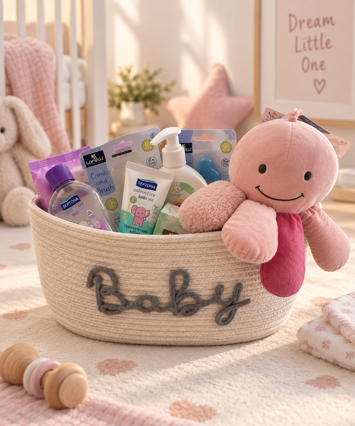 Καλάθι Δώρου για Νεογέννητο Baby Care Κορίτσι