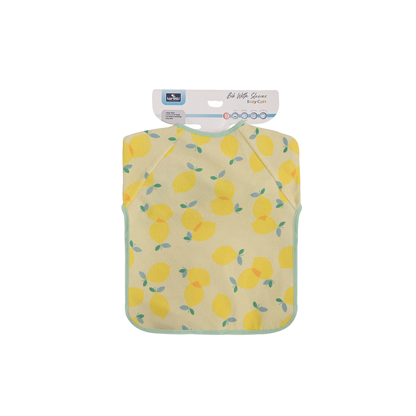 Μακρυμάνικη Υφασμάτινη ποδιά Lorelli Λεμονί